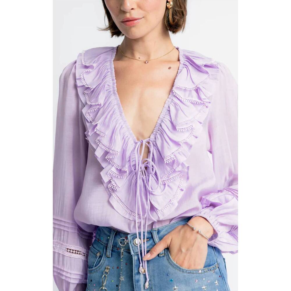 NEW DREAM CATCHER aria bohemian blouse in lavender
